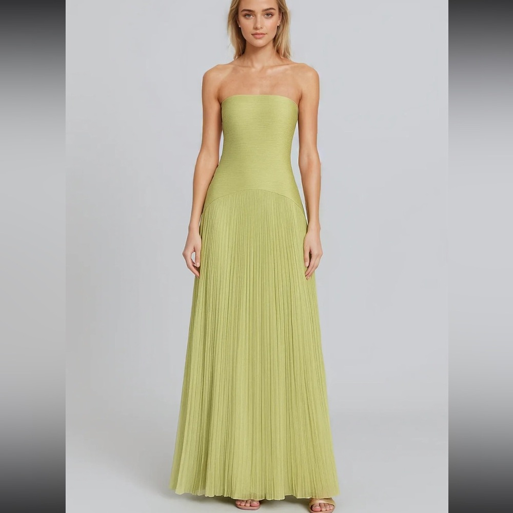 Strapless Green Dress